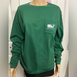 Vineyard Vines Men's Forest Green Long Sleeve Tee